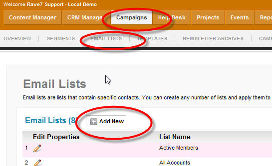 best way to manage email lists